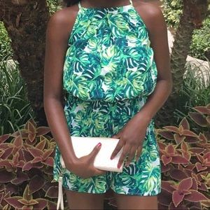 Leafy Halter Romper